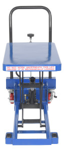 Vestil Low Profile Scissor Cart with Auto Shift - 17-3/4 In. x 27-1/2 In. 200 lb - Blue/Black