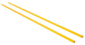 Vestil Steel Square Safety Handrail Connection Tubing - 96 In. - Yellow