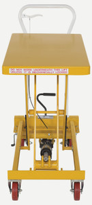 Vestil Steel Auto Shift Hydraulic Elevating Cart - 19-1/2 In. x 32-1/2 In. 550 lb - Yellow