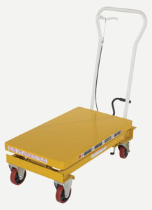 Vestil Steel Auto Shift Hydraulic Elevating Cart - 19-1/2 In. x 32-1/2 In. 550 lb - Yellow