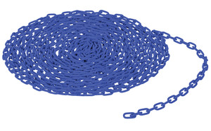 Vestil Steel Bollard Safety Chain Per Foot - 3/16 In. Thickness - Blue