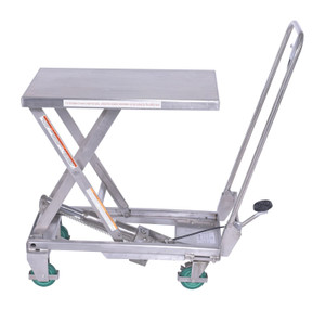 Vestil Stainless Steel Scissor Cart - 17-3/4 In. x 27-5/8 In. 300 lb - Silver