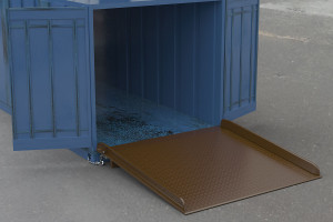 Vestil Steel Container Ramps with Side Rails - 72 In. x 72 In. 20000 lb Brow