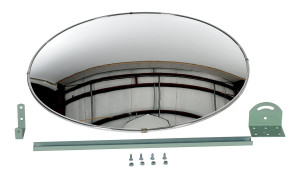 Vestil Acrylic Convex Indoor Mirror - 30 In. Diameter 30+ Ft. Viewing Distance - Silver