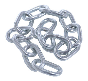 Vestil Galvanized Steel Bollard Safety Chain Per Foot - 3/16 In. Thickness - Silver