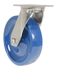 Vestil Solid Polyurethane Swivel Caster - 8 In. Diameter x 2 In. Width 1400 lb Dark - Blue