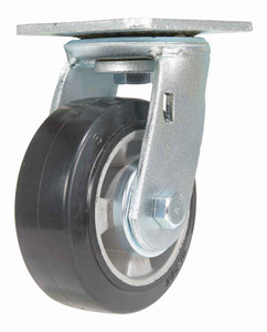 Vestil Rubber Swivel Caster - 5 In. Diameter x 2 In. Width 661 lb Dark - Black/Gold