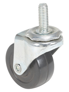 Vestil Polyolefin Stem Swivel Caster - 2 In. Diameter x 1 In. Width 100 lb - Black