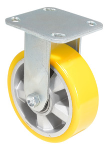Vestil Polyurethane Rigid Caster - 6 In. Diameter x 2 In. Width 661 lb - Yellow/Gray