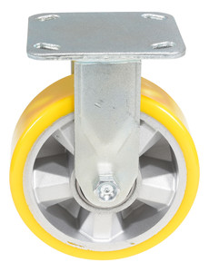 Vestil Polyurethane Rigid Caster - 6 In. Diameter x 2 In. Width 661 lb - Yellow/Gray