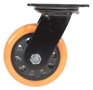 Vestil Polyurethane Swivel Caster - 5 In. Diameter x 2 In. Width 726 lb - Orange/Black