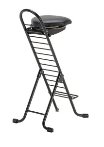 Vestil Steel Height Ergonomic Worker Chairs - 14.25 In. to 35.5 In. 220 lb - Black