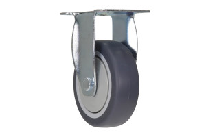 Vestil Thermoplastic Rubber Rigid Caster - 4 In. Diameter x 1 In. Width 220 lb Dark Gray/Light - Gray