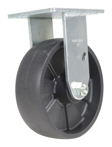 Vestil Glass Filled Nylon Rigid Caster - 6 In. Diameter x 2 In. Width 1200 lb - Black