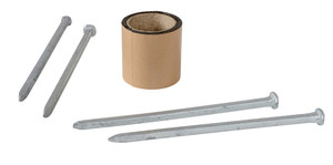 Vestil Steel Asphalt Car Stop Hardware Kit, - 4 Pack - Gray