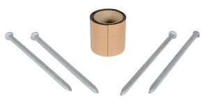 Vestil Steel Asphalt Car Stop Hardware Kit, - 4 Pack - Gray