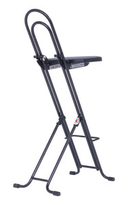 Vestil Steel Adjustable Height Ergonomic Worker Chairs - 18 In. to 31.9 In. 220 lb - Black