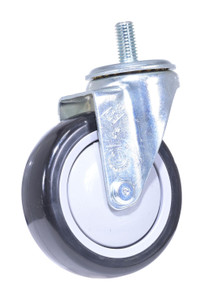 Vestil Polyurethane/Polyolefin Swivel Caster - 4 Inch Diameter x 1-1/4 Inch Width 350 lb - Black/Gray