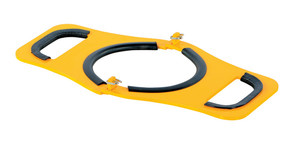 Vestil Steel Manual Cylinder Lifter - 7 In. Maximum Cylinder Diameter 200 lb - Yellow