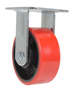 Vestil Polyurethane Rigid Caster - 5 In. Diameter x 2 In. Width 990 lb - Orange
