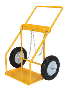Vestil Steel Welding Cylinder Hand Truck - 30-15/16 In. x 34-1/2 In. x 43-3/16 In. 250 lb - Yellow