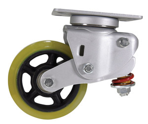 Vestil Polyurethane Swivel Caster - 6 In. Diameter x 1-3/4 In. Width 308-550 lb - Yellow/Black