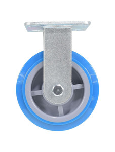 Vestil Polyurethane Rigid Caster - 6 In. Diameter x 2 In. Width 903 lb Light - Blue/Gray