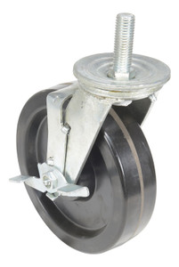 Vestil Phenolic Stem Swivel With Side Brake Caster - 8 In. Diameter x 2 In. Width 1300 lb - Black/Silver