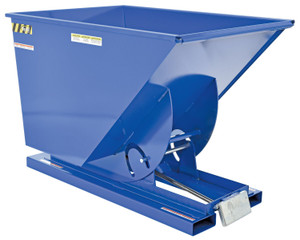 Vestil Steel Heavy Duty Self Dumping Hopper - 1 Cubic Yard 6000 lb - Blue