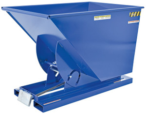 Vestil Steel Heavy Duty Self Dumping Hopper - 1 Cubic Yard 6000 lb - Blue