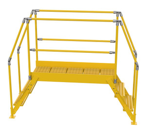 Vestil Steel Crossover Ladder - 3 Step 23-1/2 In. x 60 In. 500 lb - Yellow