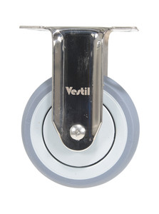 Vestil Thermoplastic Rubber Rigid Caster - 4 In. Diameter x 1 In. Width 450 lb - Gray