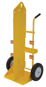 Vestil Steel Torch Cart-Lift Eye with Foam Filled Wheels - 22-13/16 In. x 34-1/2 In. x 66-3/8 In. 500 lb - Yellow