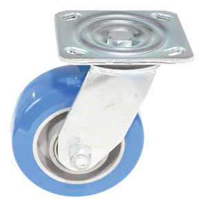 Vestil Polyurethane Precision Ball Bearing Swivel Caster - 5 In. Diameter x 2 In. Width 617 lb - Blue/Gray