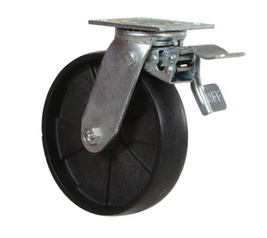 Vestil Glass Filled Nylon Swivel Caster With Total Lock - 8 In. x 2 In. 1000 lb - Black