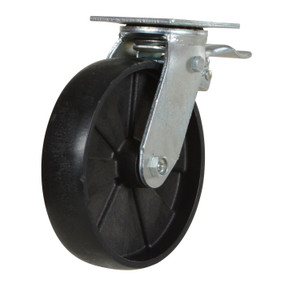 Vestil Glass Filled Nylon Swivel Caster With Total Lock - 8 In. x 2 In. 1000 lb - Black
