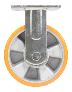 Vestil Polyurethane Rigid Caster - 6 In. Diameter x 2 In. Width 1212 lb - Orange/Silver