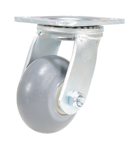 Vestil Thermoplastic Swivel Rigid Caster - 4 In. Diameter x 2 In. Width 485 lb Light - Gray