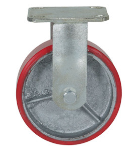 Vestil Polyurethane Rigid Caster - 6 In. Diameter x 2 In. Width 661 lb - Red