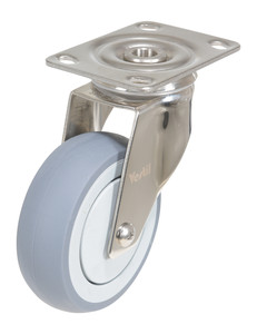 Vestil Thermoplastic Rubber Swivel Caster - 4 In. Diameter x 1 In. Width 450 lb - Gray