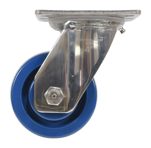 Vestil Solid Polyurethane Swivel Caster - 4 In. Diameter x 2 In. Width 800 lb Dark - Blue