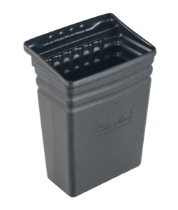 Vestil Polyethylene Commercial Cart Waste Bin - 9-1/2 In. x 13-3/4 In. x 18-1/2 In. - Black