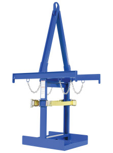 Vestil Steel Cylinder Caddy with Overhead Lifting Assembly - 4 Maximum Cylinders 800 lb - Blue