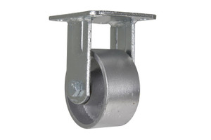 Vestil Cast Iron/Steel Rigid Caster - 4 In. Diameter x 2 In. Width 1102 lb - Silver