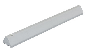 Vestil Recycled Plastic Car Stop - 48 In. x 6 In. x 4 In. - White