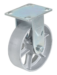 Vestil Semi Steel Rigid Caster - 6 In. x 2 In. 1,200 lb - Gray