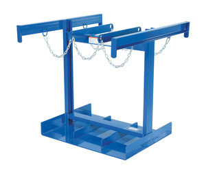 Vestil Steel Cylinder Caddy - 6 Maximum Cylinders 800 lb - Blue