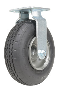 Vestil Pneumatic Rigid Caster - 8 In. Diameter x 3 In. Width 250 lb - Black/Gray