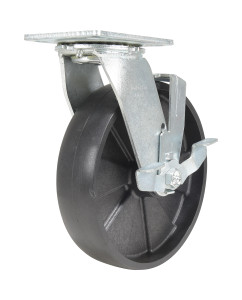 Vestil Glass Filled Nylon Swivel With Brake Caster - 8 In. Diameter x 2 In. Width 1250 lb - Black