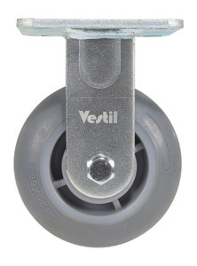 Vestil Thermoplastic Rubber Rigid Caster - 5 In. Diameter x 2 In. Width 551 lb Light - Gray